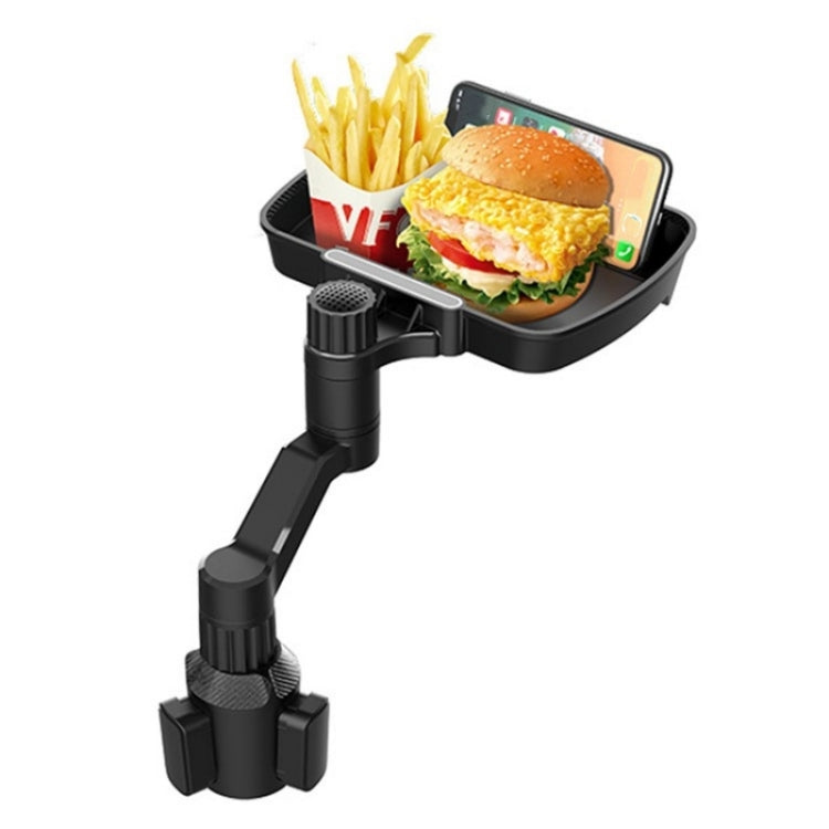 360° Rotating Car Cup Holder Tray for Food and Phone Storage