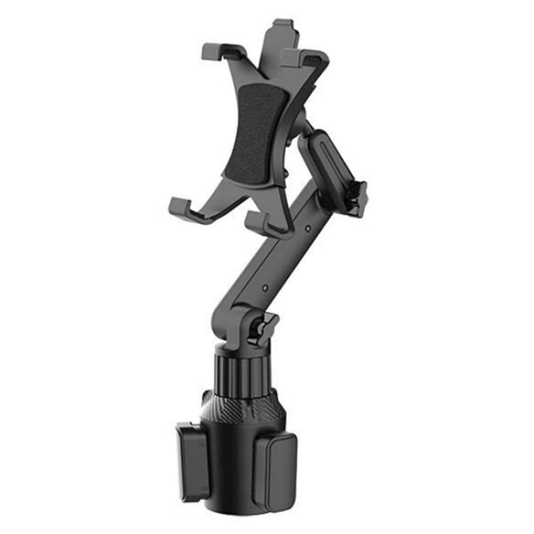 Universal Adjustable Car Tablet Mount with Rotating Shaft and Heavy Base for Cup Holders