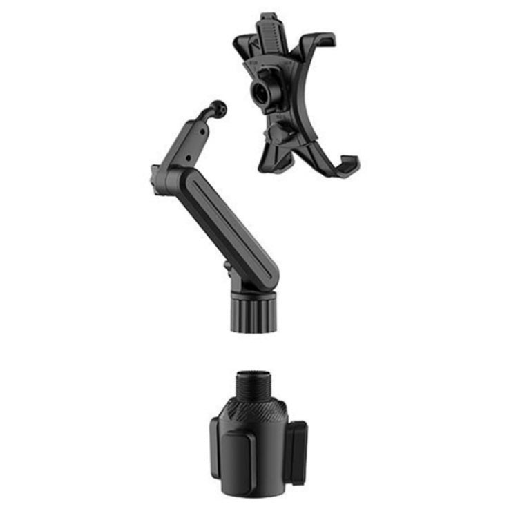 Universal Adjustable Car Tablet Mount with Rotating Shaft and Heavy Base for Cup Holders