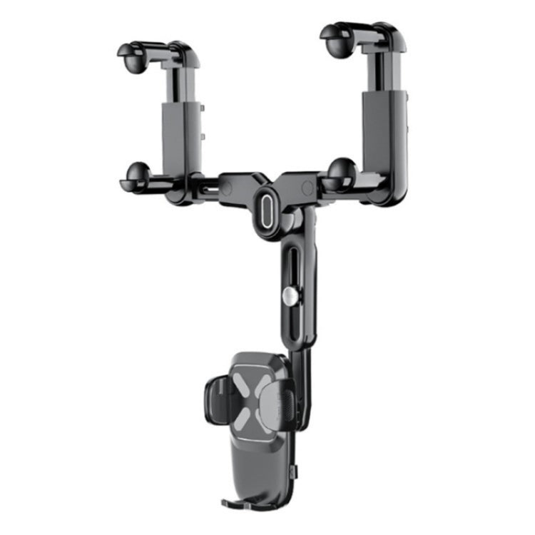 R010 Universal Vehicle Rearview Mirror Phone Holder Multifunctional Retractable Cell Phone Car Mount