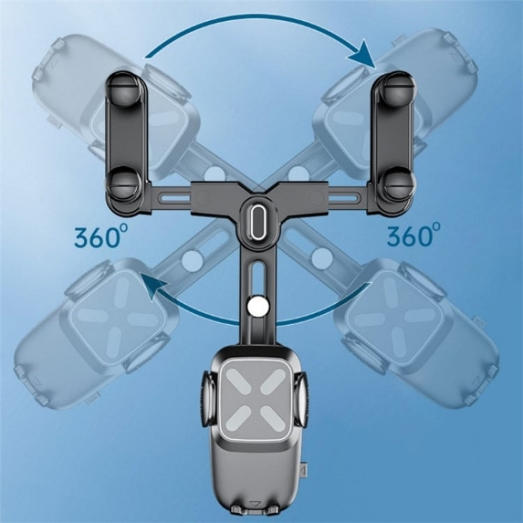 R010 Universal Vehicle Rearview Mirror Phone Holder Multifunctional Retractable Cell Phone Car Mount