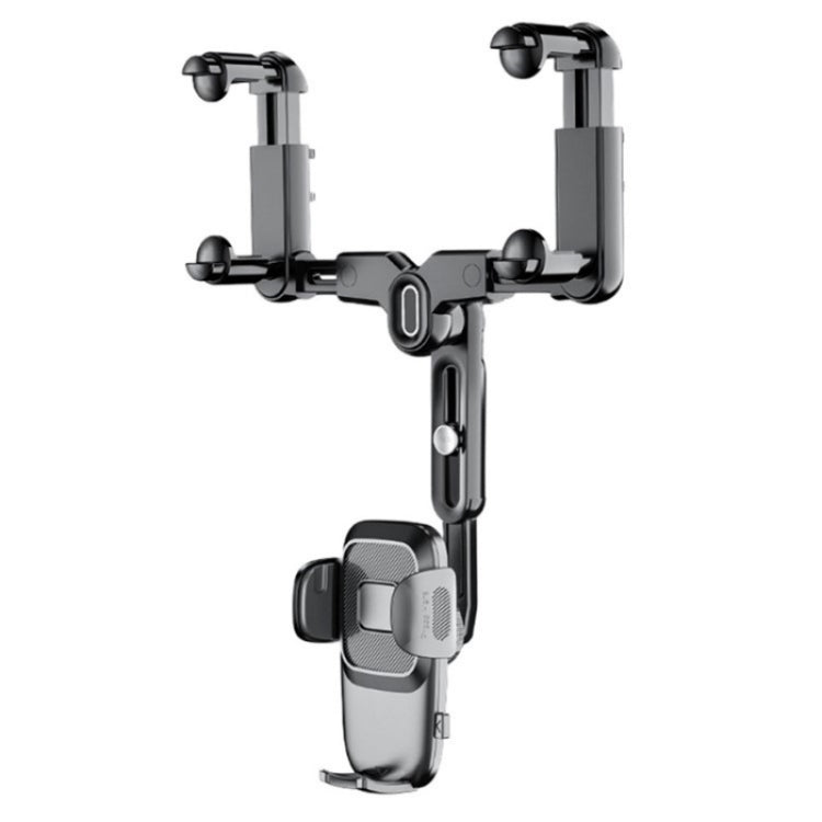 R009 Universal Vehicle Retractable Phone Clip Holder Car Rearview Mirror Cell Phone Mount