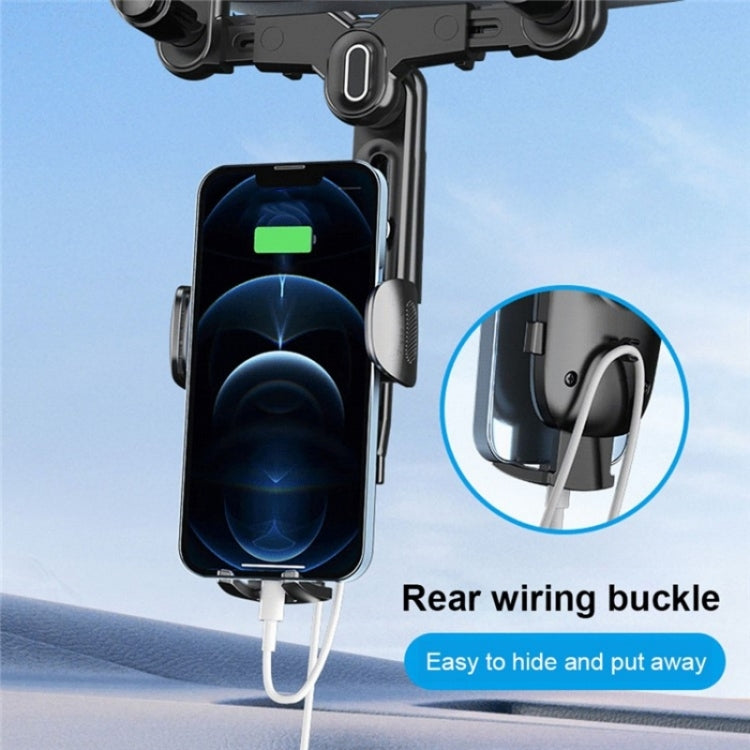 R009 Universal Vehicle Retractable Phone Clip Holder Car Rearview Mirror Cell Phone Mount