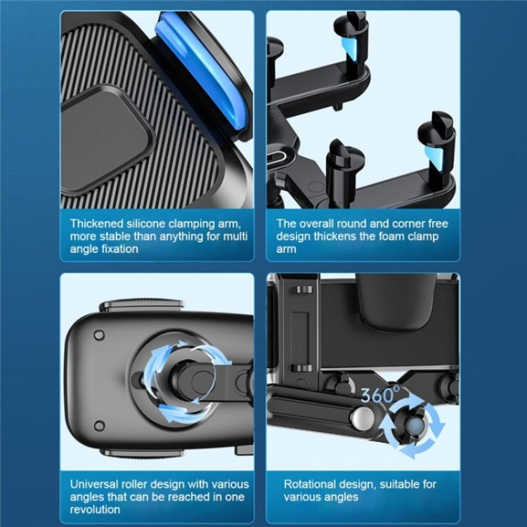 R009 Universal Vehicle Retractable Phone Clip Holder Car Rearview Mirror Cell Phone Mount