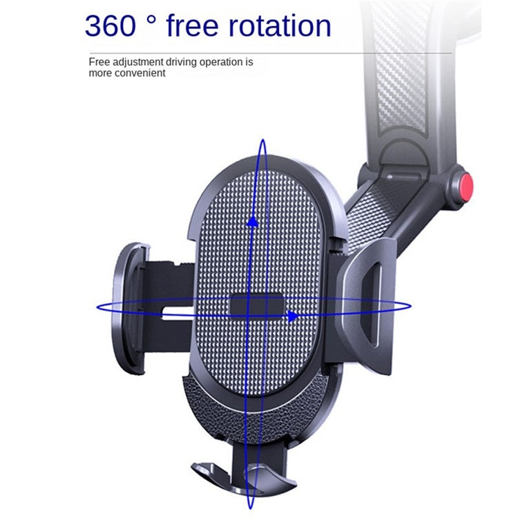 ES33 Car Mobile Phone Holder Bracket Carbon Fiber 360 Degree Rotation Suction Cup Mount