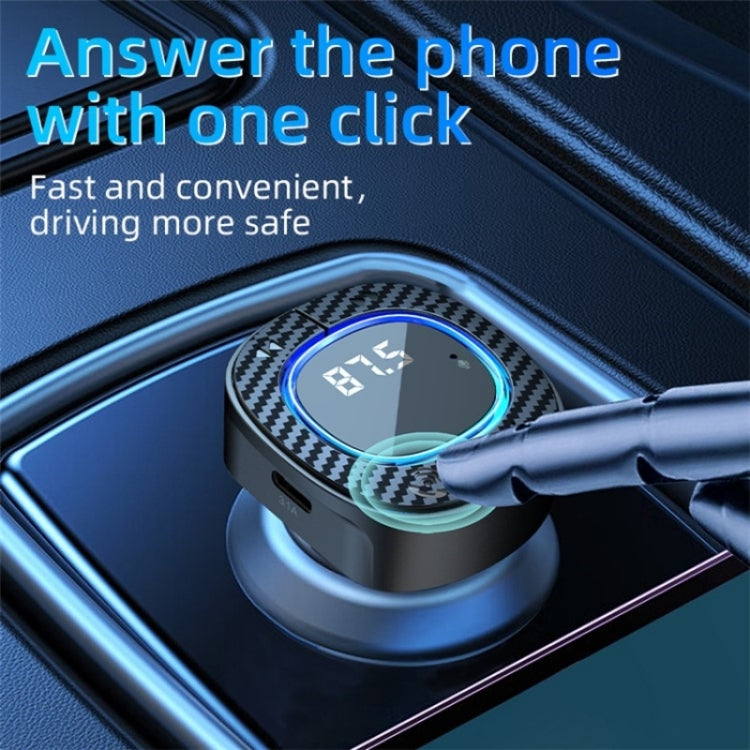 C42 Type-C + USB Car Charger Adapter Bluetooth Hands-free Call MP3 Music Player FM Transmitter, C42