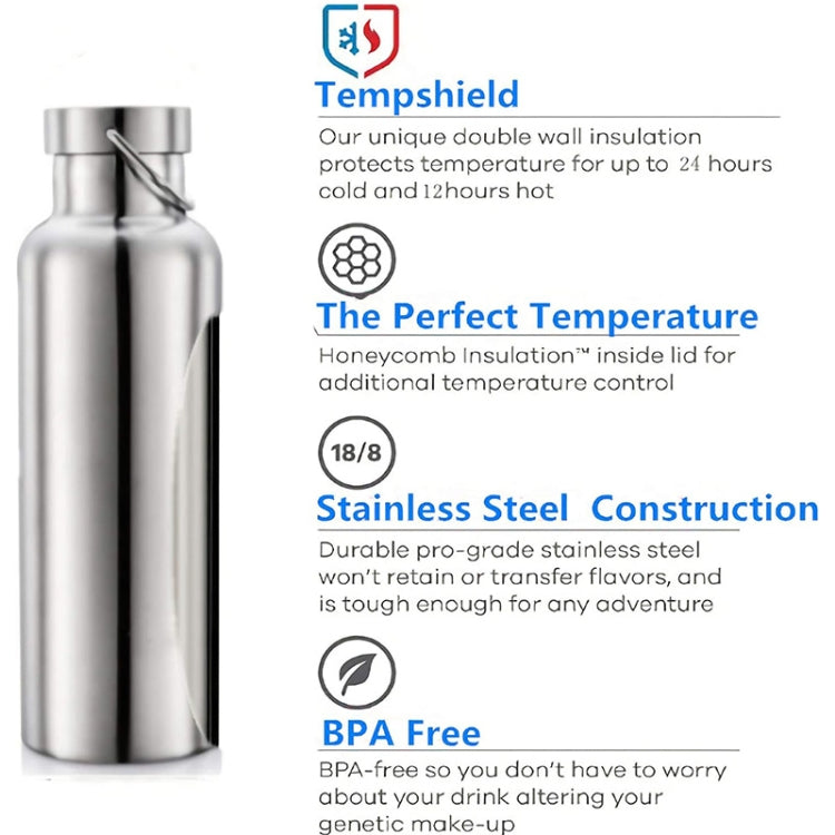 JUNSUNMAY 304 Stainless Steel Vacuum Bottle Wide Mouth Insulated Water Bottle