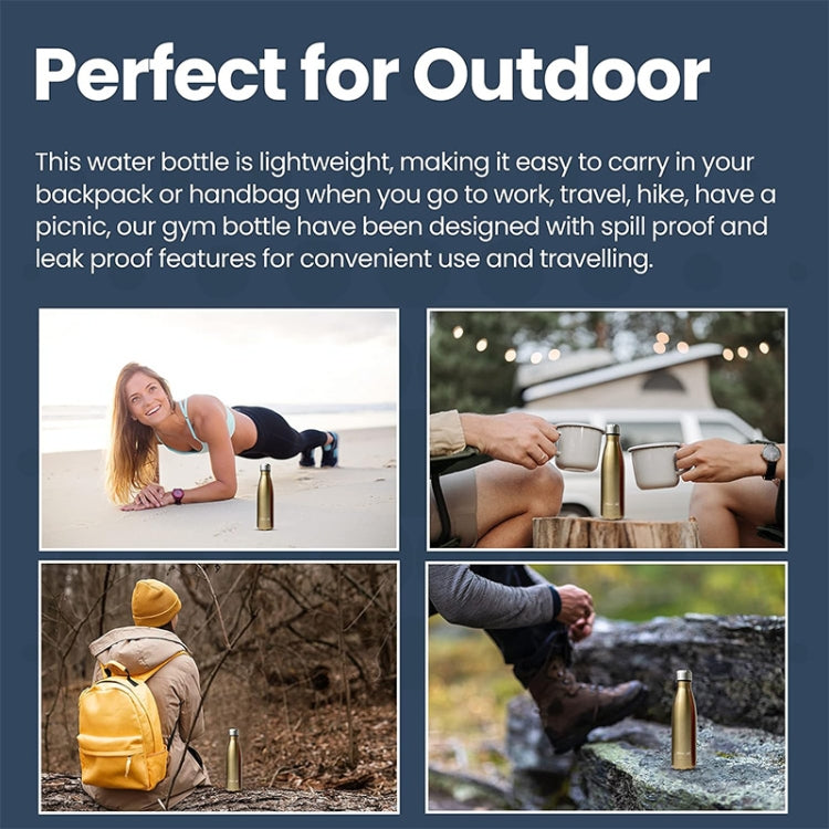JUNSUNMAY 304 Stainless Steel Double-layer Vacuum Insulated Water Bottle