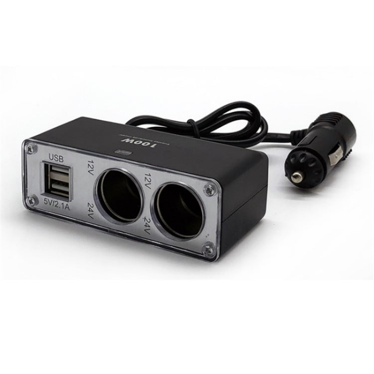Dual USB Phone Charging Adapter Car Charger 2 Cigarette Lighter Sockets, Dual USB