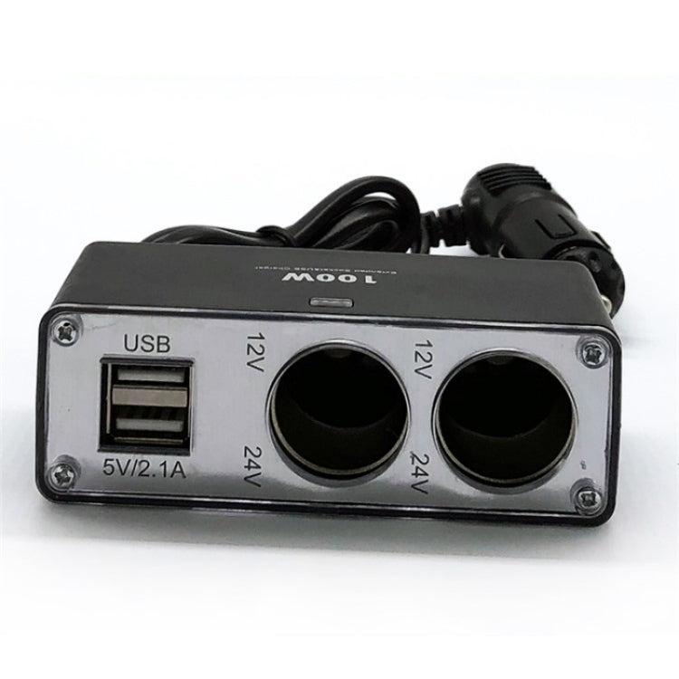 Dual USB Phone Charging Adapter Car Charger 2 Cigarette Lighter Sockets, Dual USB