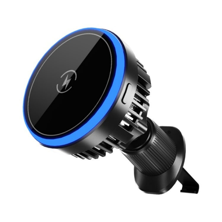 T1 With RGB Light Semiconductor Refrigeration Car Air Outlet Magnetic Wireless Charger, T1