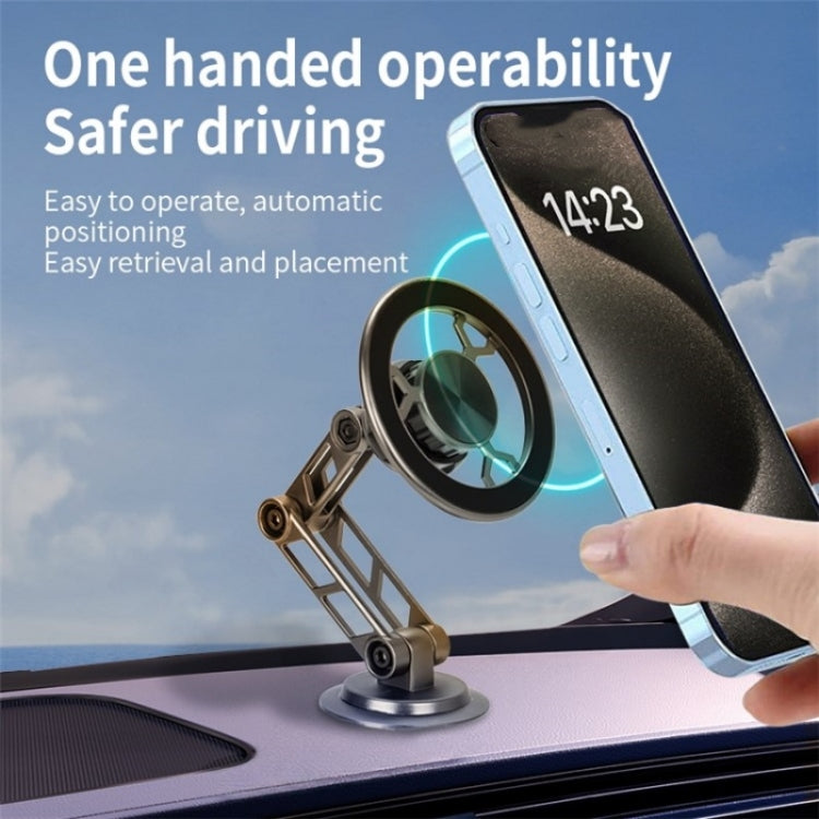 G188 Aluminum Alloy Adjustable Cellphone Stand Car Dashboard Magnetic Phone Holder
