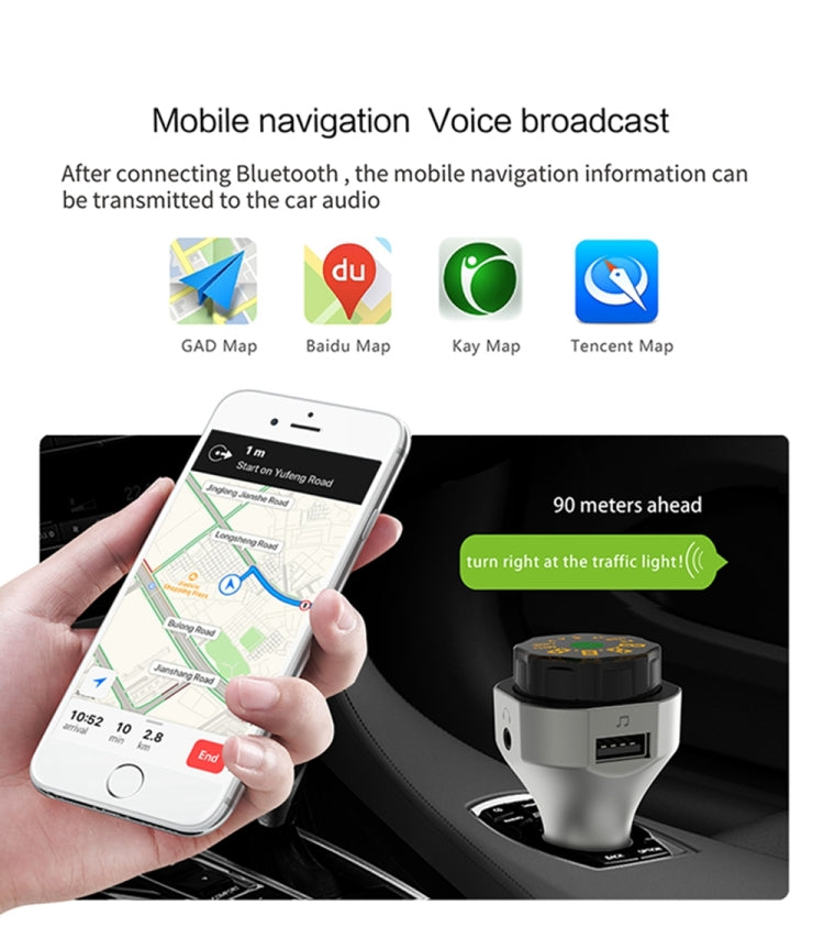 Car MP3 Player Car FM Transmitter Bluetooth 4.2 TF Card/U Disk AUX