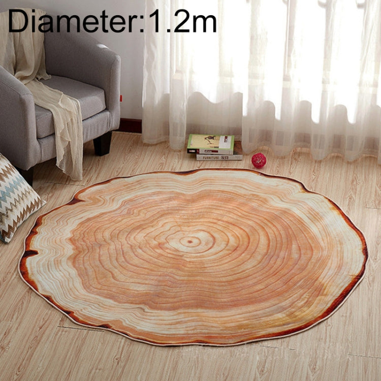 3D Growth Ring Pattern Bathroom  Living Room Carpets Home Decor Mat, Diameter about 1.2m