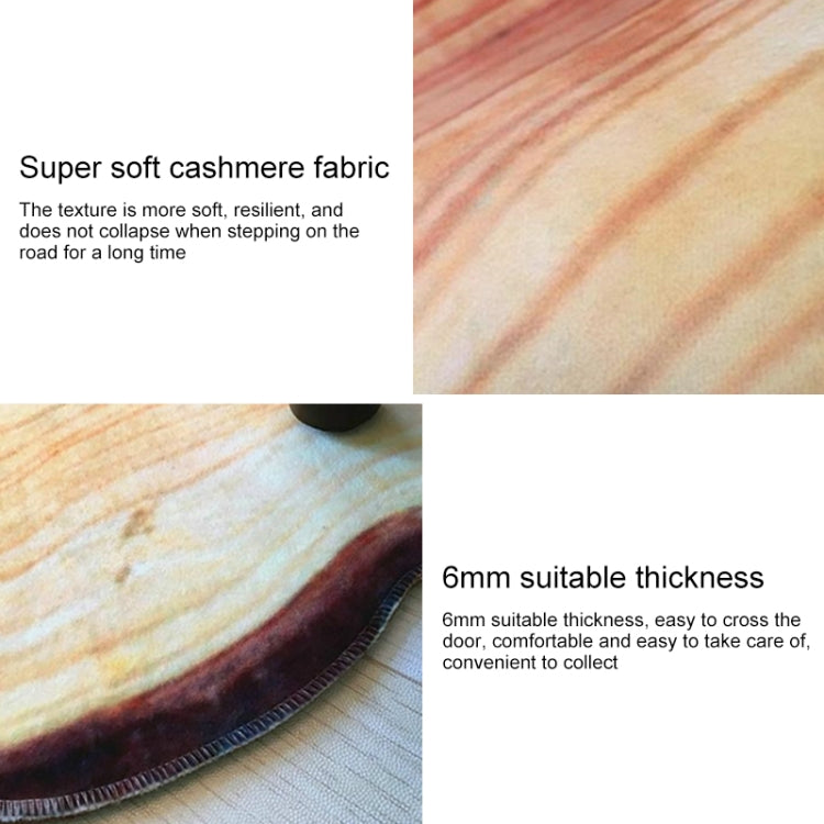 3D Growth Ring Pattern Bathroom  Living Room Carpets Home Decor Mat, Diameter about 1.2m