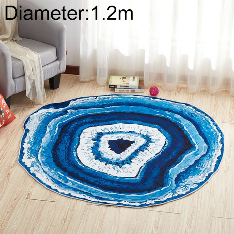 3D Growth Ring Pattern Bathroom  Living Room Carpets Home Decor Mat, Diameter about 1.2m