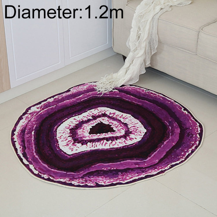 3D Growth Ring Pattern Bathroom  Living Room Carpets Home Decor Mat, Diameter about 1.2m