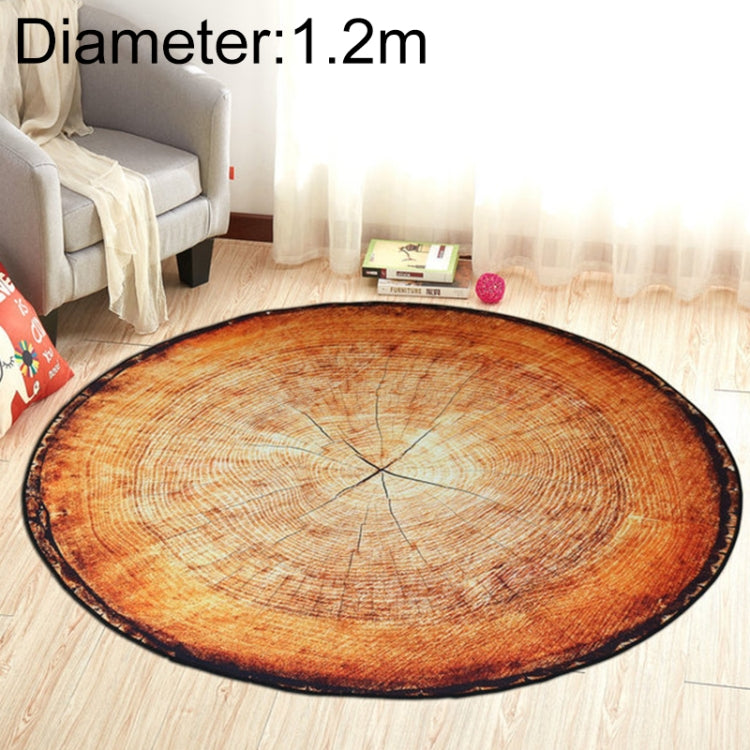 3D Growth Ring Pattern Bathroom  Living Room Carpets Home Decor Mat, Diameter about 1.2m