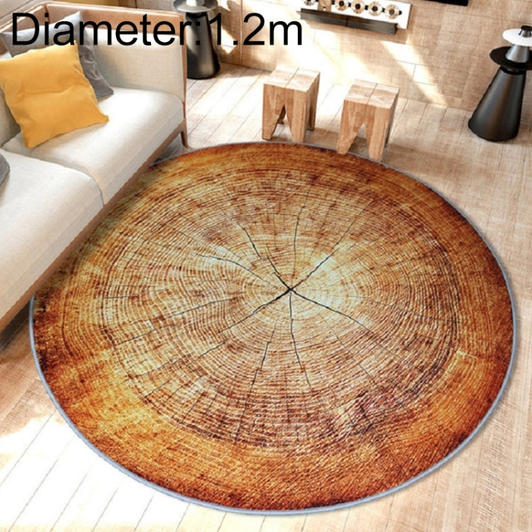 3D Growth Ring Pattern Bathroom  Living Room Carpets Home Decor Mat, Diameter about 1.2m