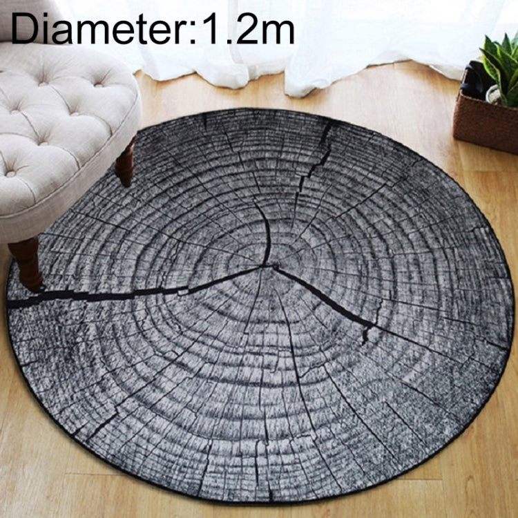 3D Growth Ring Pattern Bathroom  Living Room Carpets Home Decor Mat, Diameter about 1.2m