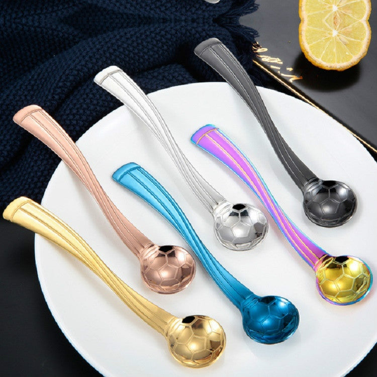 Stainless Steel Creative Football Coffee Spoon Ice Cream Spoon