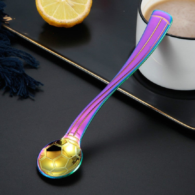 Stainless Steel Creative Football Coffee Spoon Ice Cream Spoon