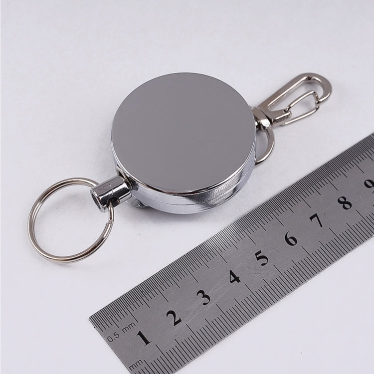Durable Stainless Steel Retractable Keychain with Carabiner for Secure Access