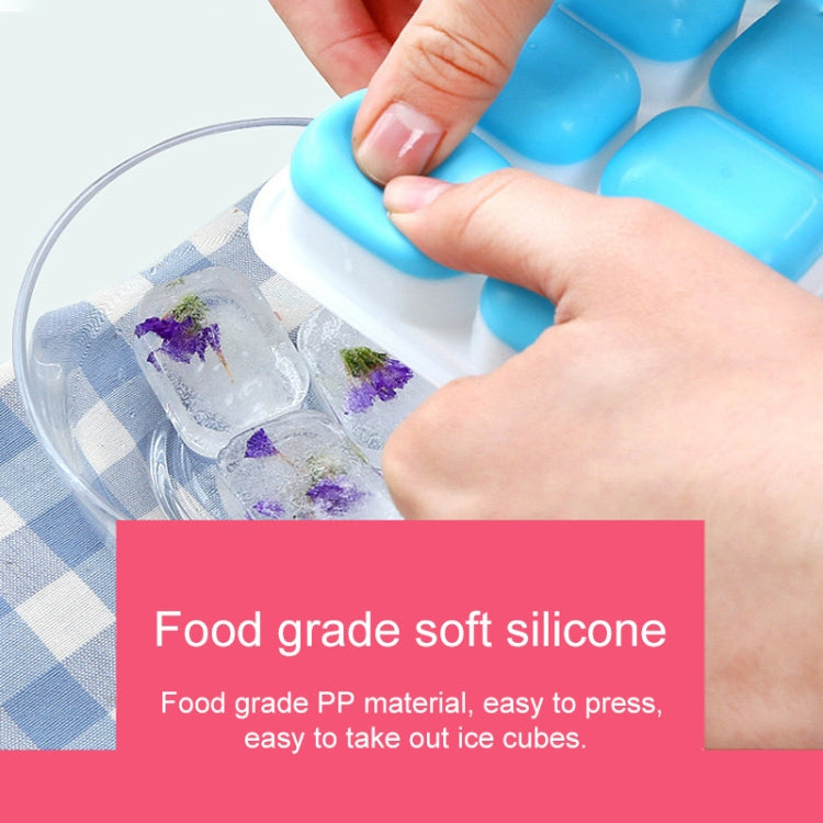 14 Grid Silicone Ice Grid Household Square Ice Grid Silicone Mold With Lid