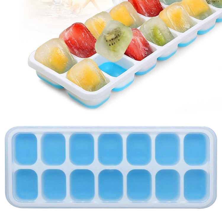 14 Grid Silicone Ice Grid Household Square Ice Grid Silicone Mold With Lid