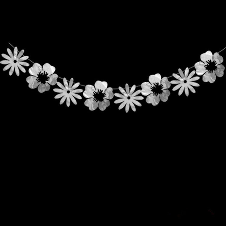 Hollow Flowers Leaves Wall Applique String Decoration Wedding Birthday Party Holiday Decoration
