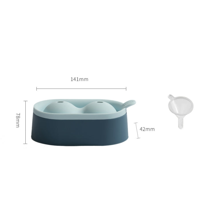 Ice Ball Mold Food Grade Silicone Ice Grid Double Ball Ice Making Mold
