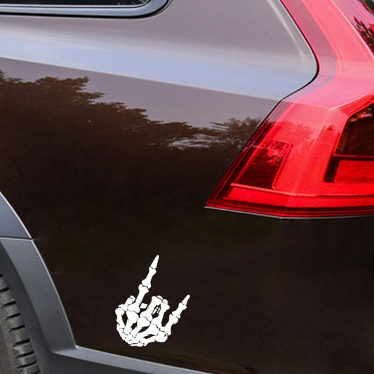 10 PCS QYPF Skull Finger Pattern Car Sticker Vinyl Decoration, Size: 15x9cm, Skull Finger