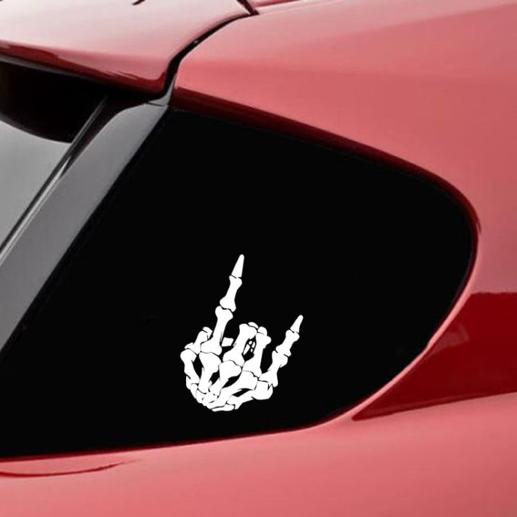 10 PCS QYPF Skull Finger Pattern Car Sticker Vinyl Decoration, Size: 15x9cm, Skull Finger