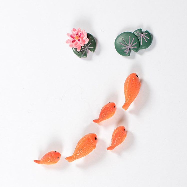 1 Set Lotus Pond Carp Fridge Magnet 3D Stereo Decoration Creative Cute Cartoon Magnet