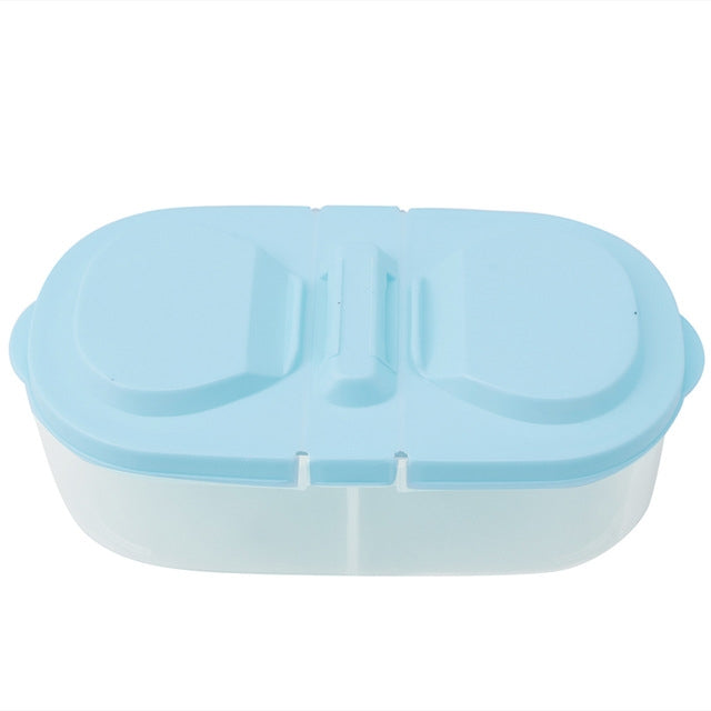 Fresh Fruit Snacks Storage Double Cell Clamshell Crisper Plastic Food Box