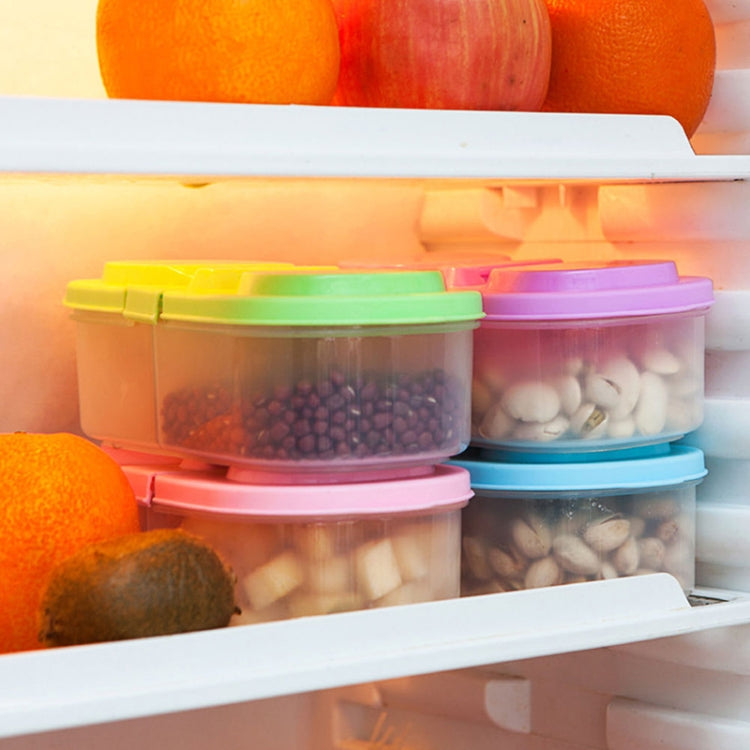 Fresh Fruit Snacks Storage Double Cell Clamshell Crisper Plastic Food Box