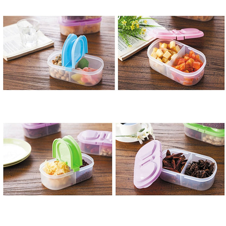 Fresh Fruit Snacks Storage Double Cell Clamshell Crisper Plastic Food Box