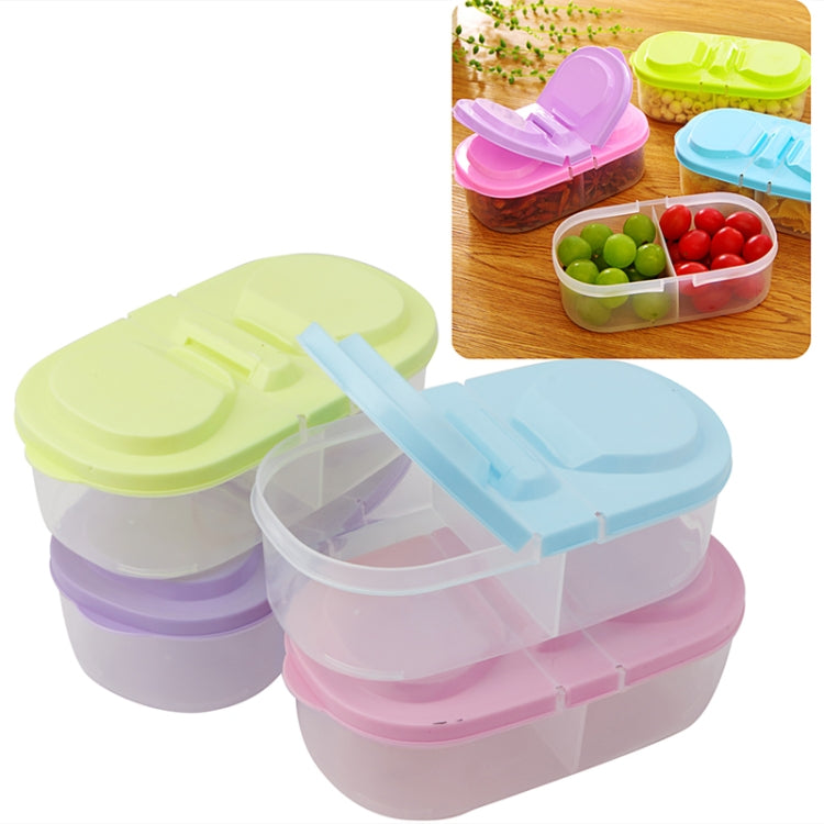 Fresh Fruit Snacks Storage Double Cell Clamshell Crisper Plastic Food Box