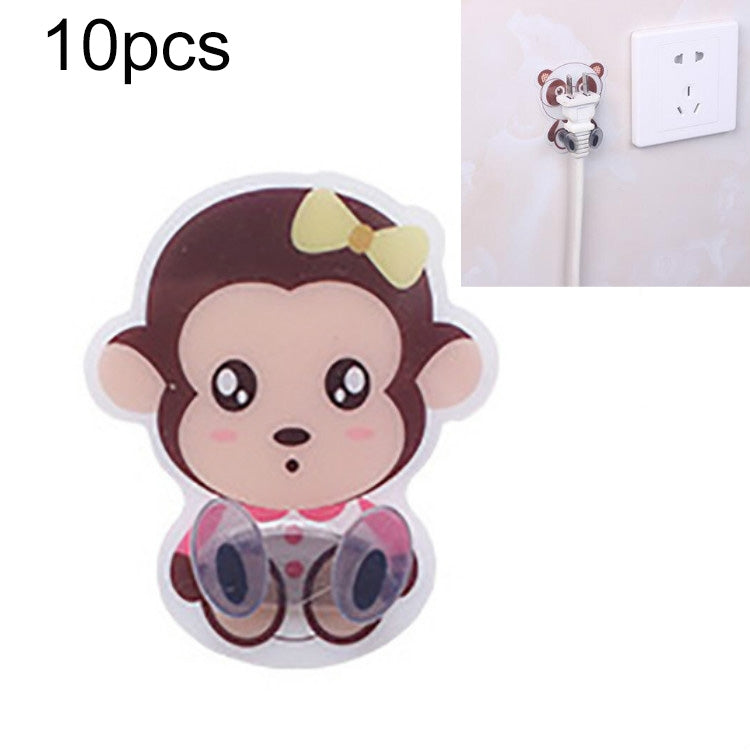 10pcs Multifunctional Household Wire Plug Cartoon Hook