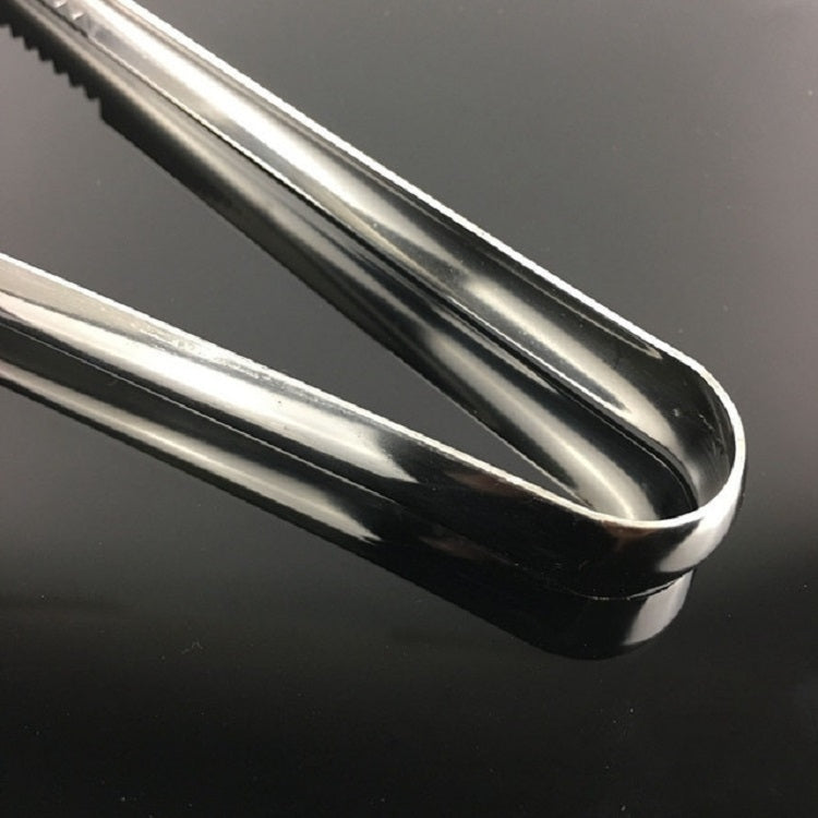 Stainless Steel Light Body Small Sugar Clip Cube Sugar Clip Thickened Ice Clip, Specification:9 Inches Black Handle