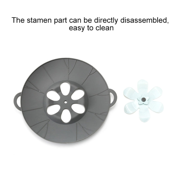 Silicone Flower Shape Anti-overflow Pot Lid Fresh-keeping Lid Rotatable Lid