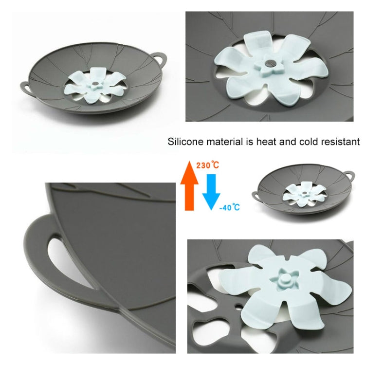 Silicone Flower Shape Anti-overflow Pot Lid Fresh-keeping Lid Rotatable Lid
