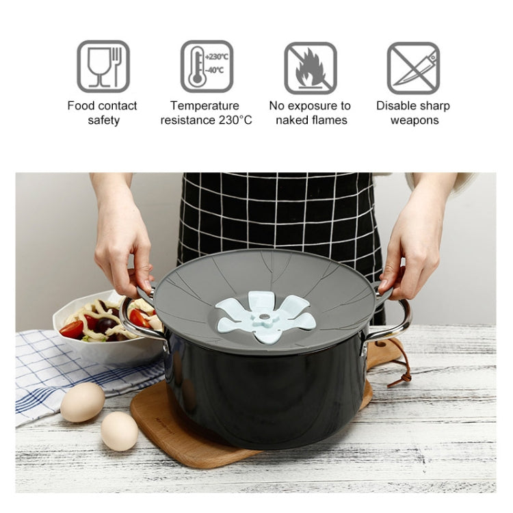 Silicone Flower Shape Anti-overflow Pot Lid Fresh-keeping Lid Rotatable Lid