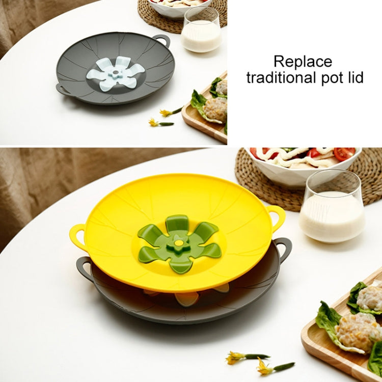 Silicone Flower Shape Anti-overflow Pot Lid Fresh-keeping Lid Rotatable Lid