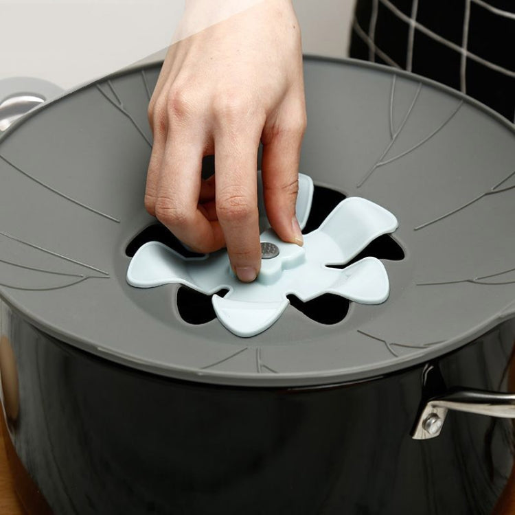 Silicone Flower Shape Anti-overflow Pot Lid Fresh-keeping Lid Rotatable Lid