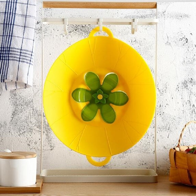 Silicone Flower Shape Anti-overflow Pot Lid Fresh-keeping Lid Rotatable Lid