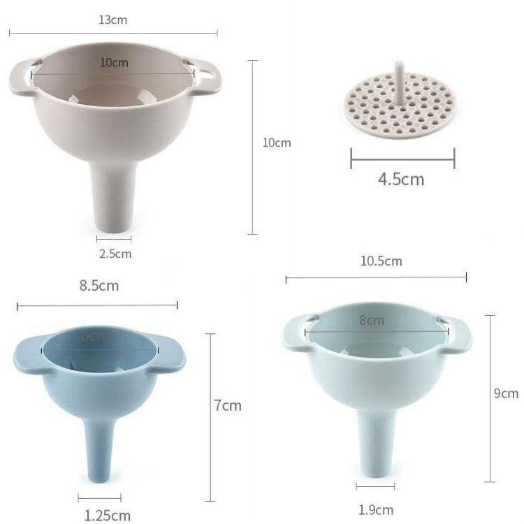 Plastic Jam Funnel Household Multi-function Oil Leak Separating Funnel