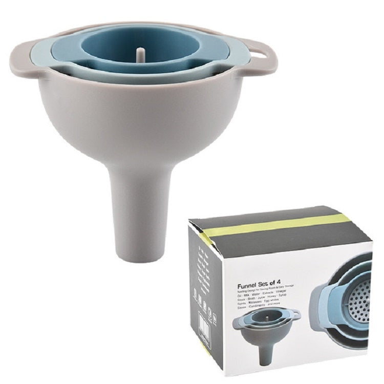 Plastic Jam Funnel Household Multi-function Oil Leak Separating Funnel