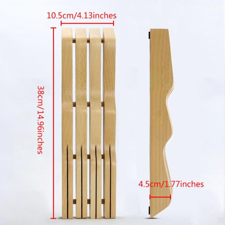 Solid Wood Drawer Knife Holder Kitchen Supplies Horizontal Wooden Knife Holder Tool Storage Rack
