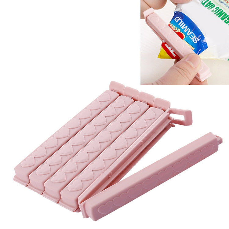 5pcs / Pack Plastic Bag Snack Bag Sealing Love Clip Kitchen Accessories Green